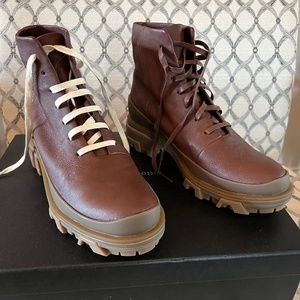 Rag & Bone Shiloh Hiker Women's Leather Boots Brown Size 38 (retail $525!)